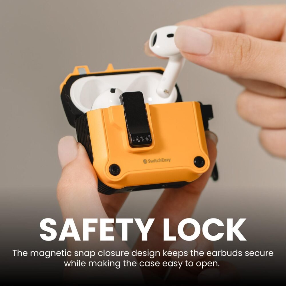 SwitchEasy Rugged Shield Lock Case Airpods Pro 2 / 1 Casing Cover Protection foto 2
