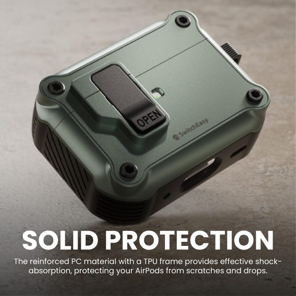 SwitchEasy Rugged Shield Lock Case Airpods Pro 2 / 1 Casing Cover Protection foto 5