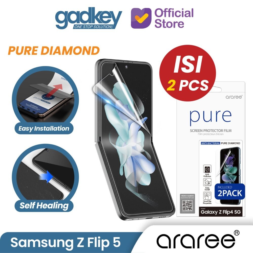 Araree Pure Diamond Anti Gores Samsung Galaxy Z Flip 5 Screen Guard Protector