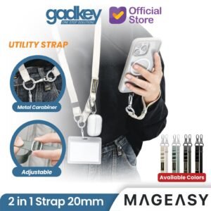 MagEasy 2 in 1 Utility Lanyard Strap 20mm Tali Lanyard Gantungan