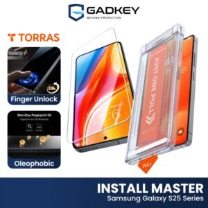 Torras Install Master Tempered Glass Samsung Galaxy S25 Ultra / S25 Plus / S25 Anti Gores Screen Guard Protector