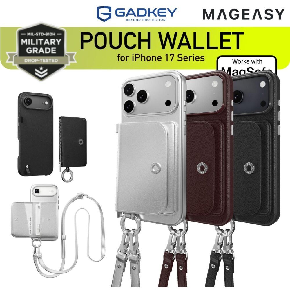 MagEasy Pouch Wallet Strap Case iPhone 17 Pro Max / 17 Pro / 17 / Air Casing Magsafe