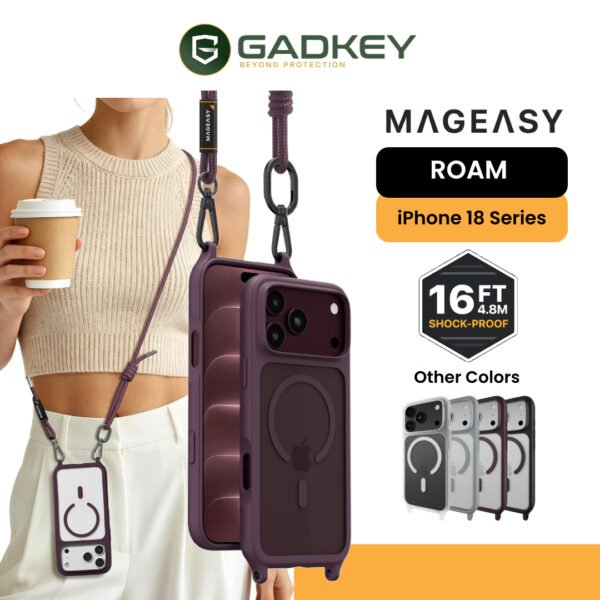 MagEasy Roam Strap Case iPhone 18 Pro Max / 18 Pro / 17 Pro Max / 17 Pro / 17 / Air Casing Magsafe
