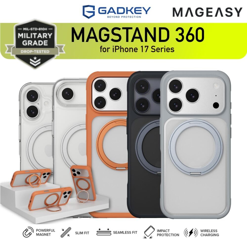 MagEasy MagStand 360 Case iPhone 17 Pro Max / 17 Pro / 17 / Air Casing Magsafe Holder
