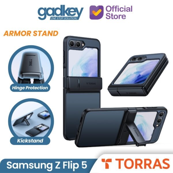 Torras Armor Stand Case Samsung Galaxy Z Flip 5 Casing