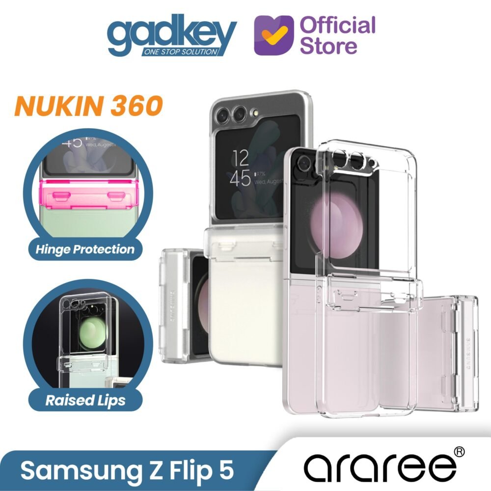 Araree Nukin 360 Hinge Case Samsung Galaxy Z Flip 5 Casing Clear Slim
