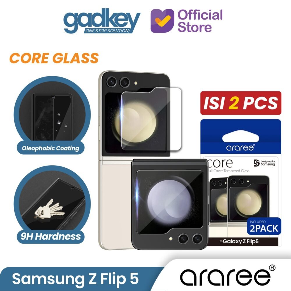 Araree Core Tempered Glass Samsung Galaxy Z Flip 5 Screen Guard Protector Anti Gores