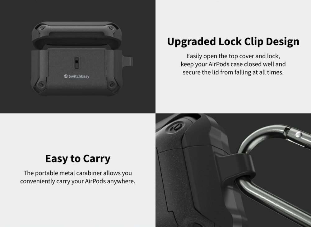 SwitchEasy Guardian Case AirPods Pro 2 / 1 Casing Cover Lock Protection foto 3