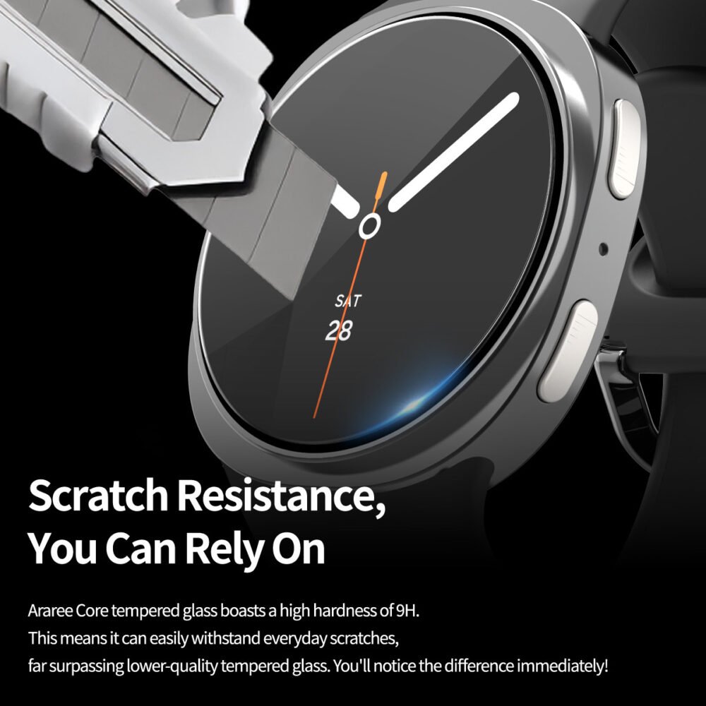 Araree Core Tempered Glass Samsung Galaxy Watch 8 44mm / 40mm / Classic 46mm Anti Gores foto 6