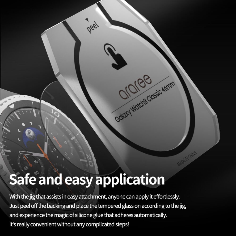 Araree Core Tempered Glass Samsung Galaxy Watch 8 44mm / 40mm / Classic 46mm Anti Gores foto 5