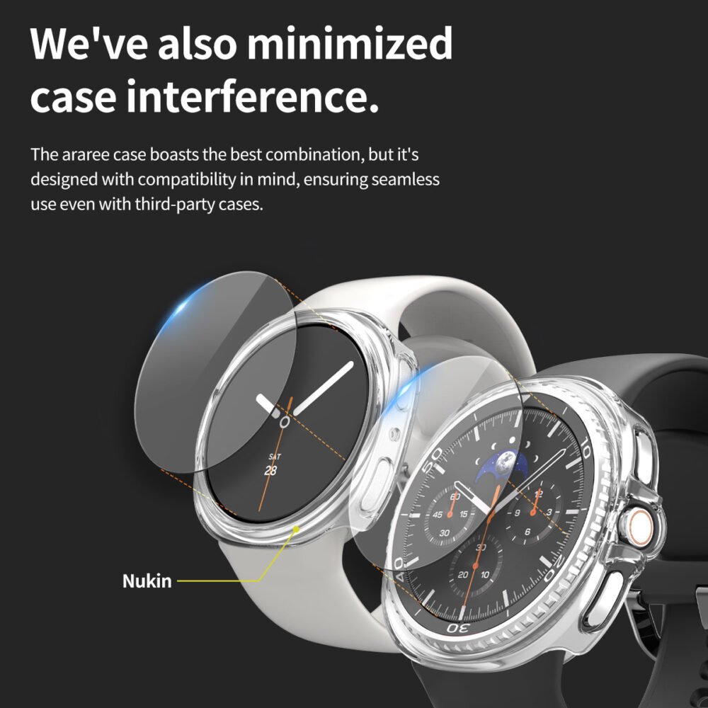 Araree Core Tempered Glass Samsung Galaxy Watch 8 44mm / 40mm / Classic 46mm Anti Gores foto 4