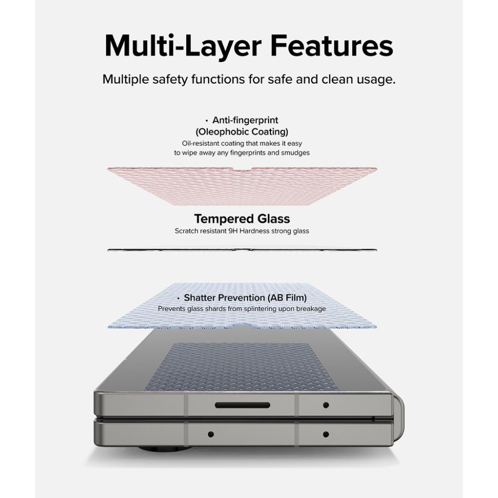 Ringke Cover Display Tempered Glass Samsung Galaxy Z Fold 6 foto 8