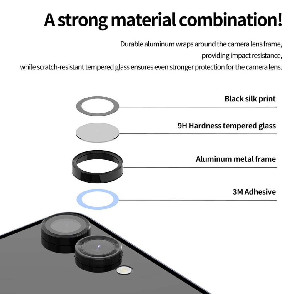 Ararre Core Anti Gores Kamera Samsung Galaxy Z Flip 7 Camera Lens Tempered Glass foto 5