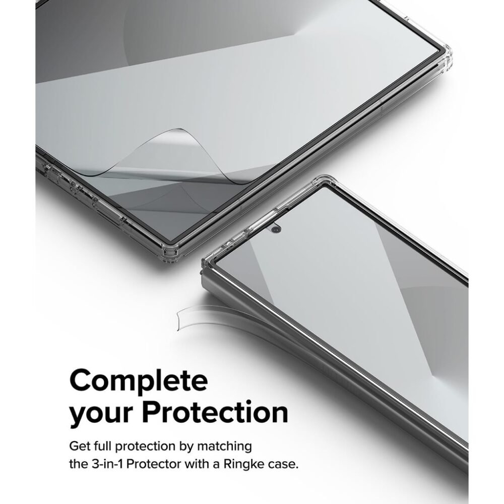 Ringke 3 in 1 Anti Gores Samsung Galaxy Z Fold 6 Tempered Glass Screen Guard Protector Hydrogel foto 8