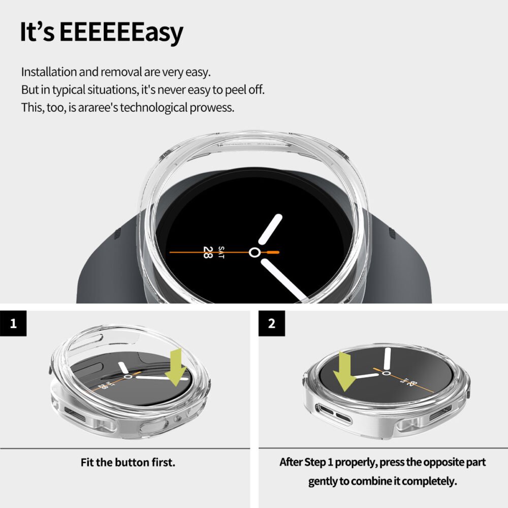 Araree Nukin Case Samsung Galaxy Watch 8 44mm / 40mm / Classic 46mm Casing Clear Cover foto 6