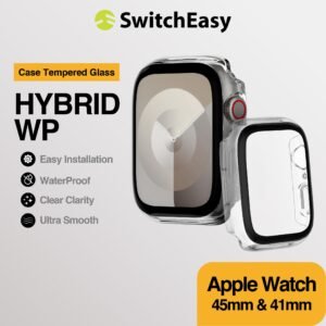 SwitchEasy Hybrid WP Case Apple Watch 9 / 8 / 7 Casing Tempered GLass