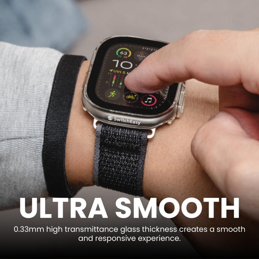 SwitchEasy Hybrid WP Case Apple Watch 9 / 8 / 7 Casing Tempered GLass foto 2