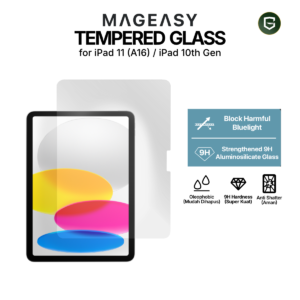 MagEasy Vetro Tempered Glass iPad 11 A16 / 10th Gen Antigores Screen Protector Pelindung Layar