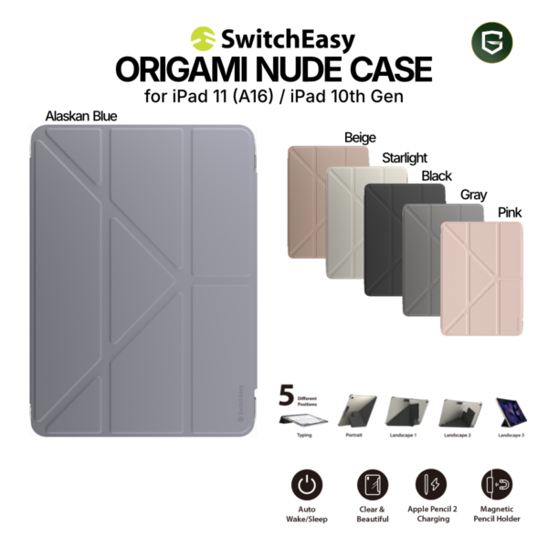 SwitchEasy Origami Nude Case iPad 11 A16 / 10th Gen