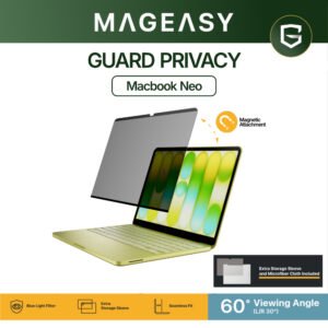 MagEasy Guard Privacy Screen Protector Macbook Neo 13 Inch A18 AntiSpy Antigores Pelindung Layar