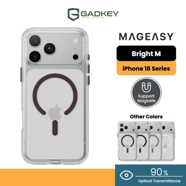MagEasy Bright Magsafe Case iPhone 18 Pro Max / 18 Pro / 17 Pro Max / 17 Pro Casing Clear Protection