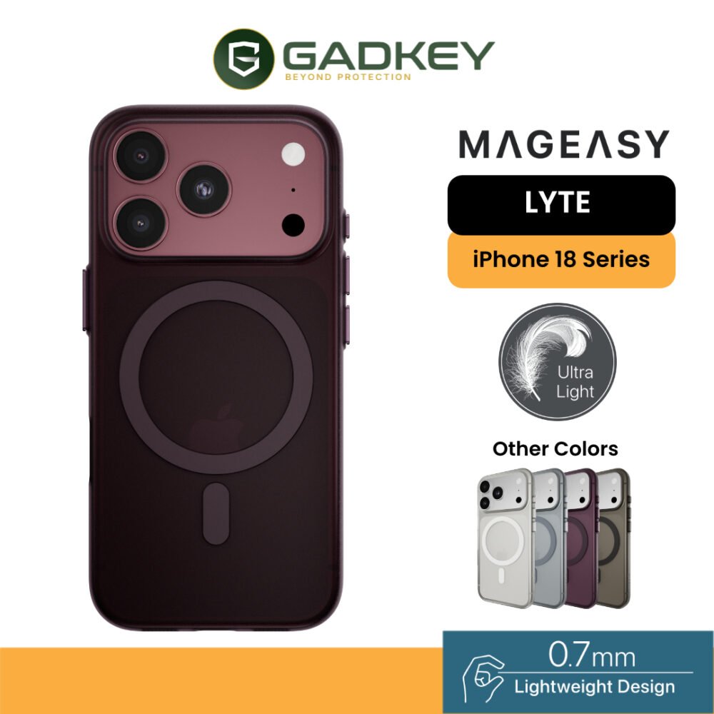 MagEasy Lyte Magsafe Case iPhone 18 Pro Max / 18 Pro / 17 Pro Max / 17 Pro Casing Ultrathin