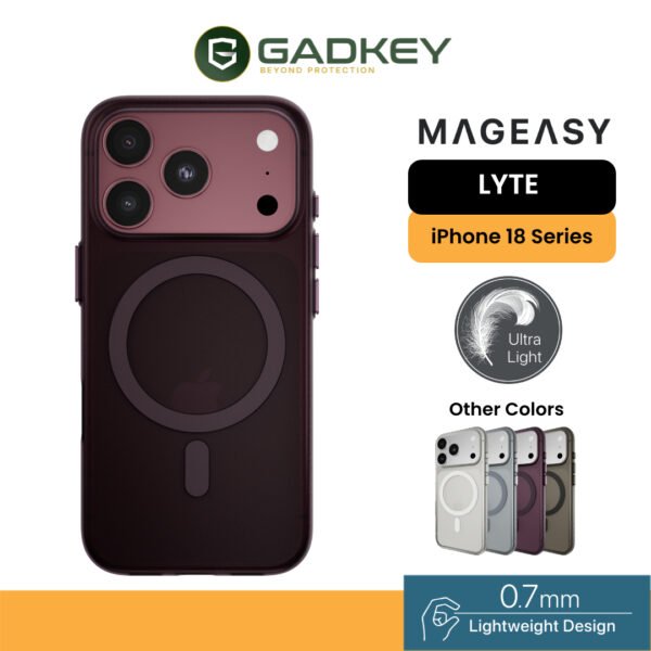 MagEasy Lyte Magsafe Case iPhone 18 Pro Max / 18 Pro / 17 Pro Max / 17 Pro Casing Ultrathin